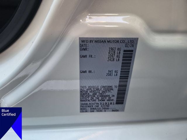 2026 Nissan Altima 2.5 SR