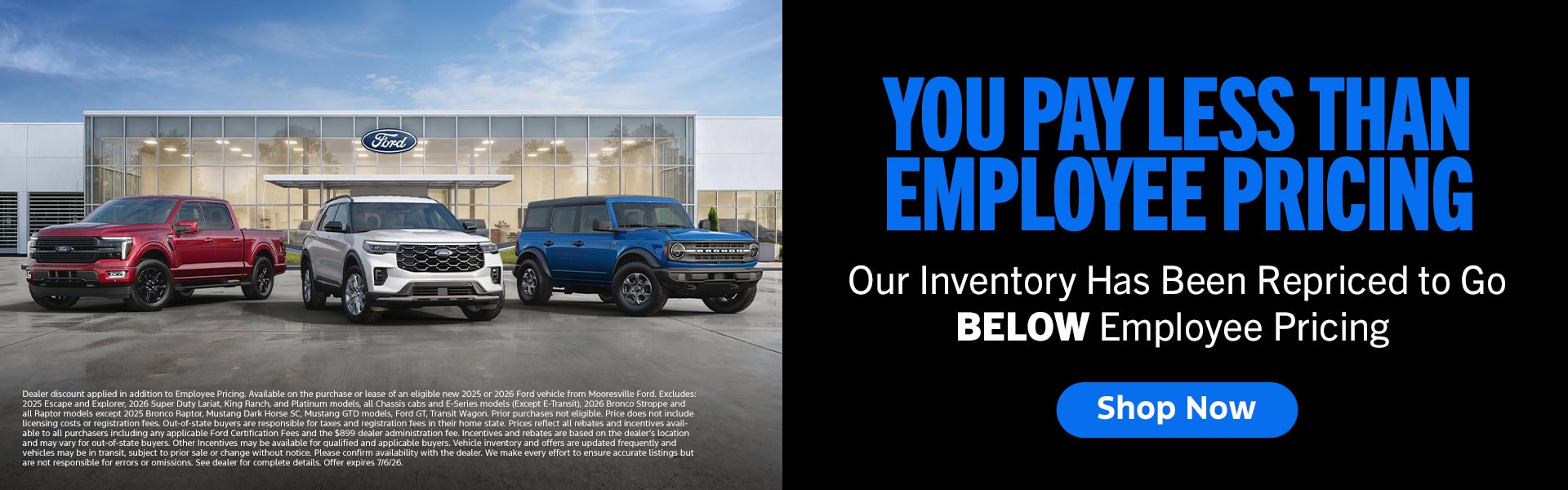 You Pay Less Than Employee Pricing